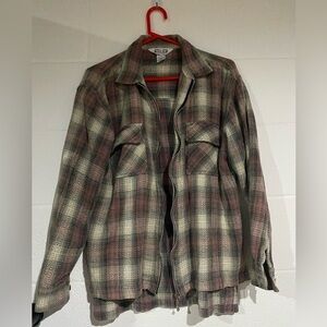 Vintage plaid jacket medium 100% rayon